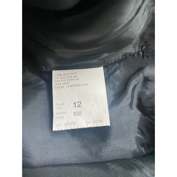 JS Collection Beaded Sleeveless Fitted Top Womens 12 Black Acetate - Picture 4 of 7